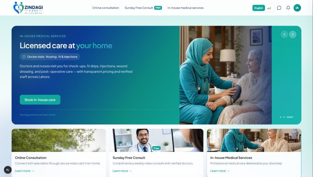 ZindagiCare — licensed care at your home